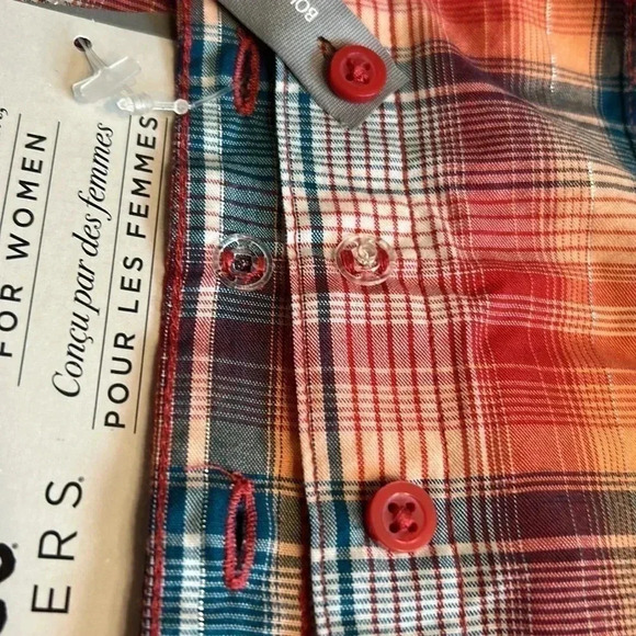 LEE Riders,shirt vtg NWT,Red plaid,cottage core,country vibe,clueless preppy - Picture 10 of 14